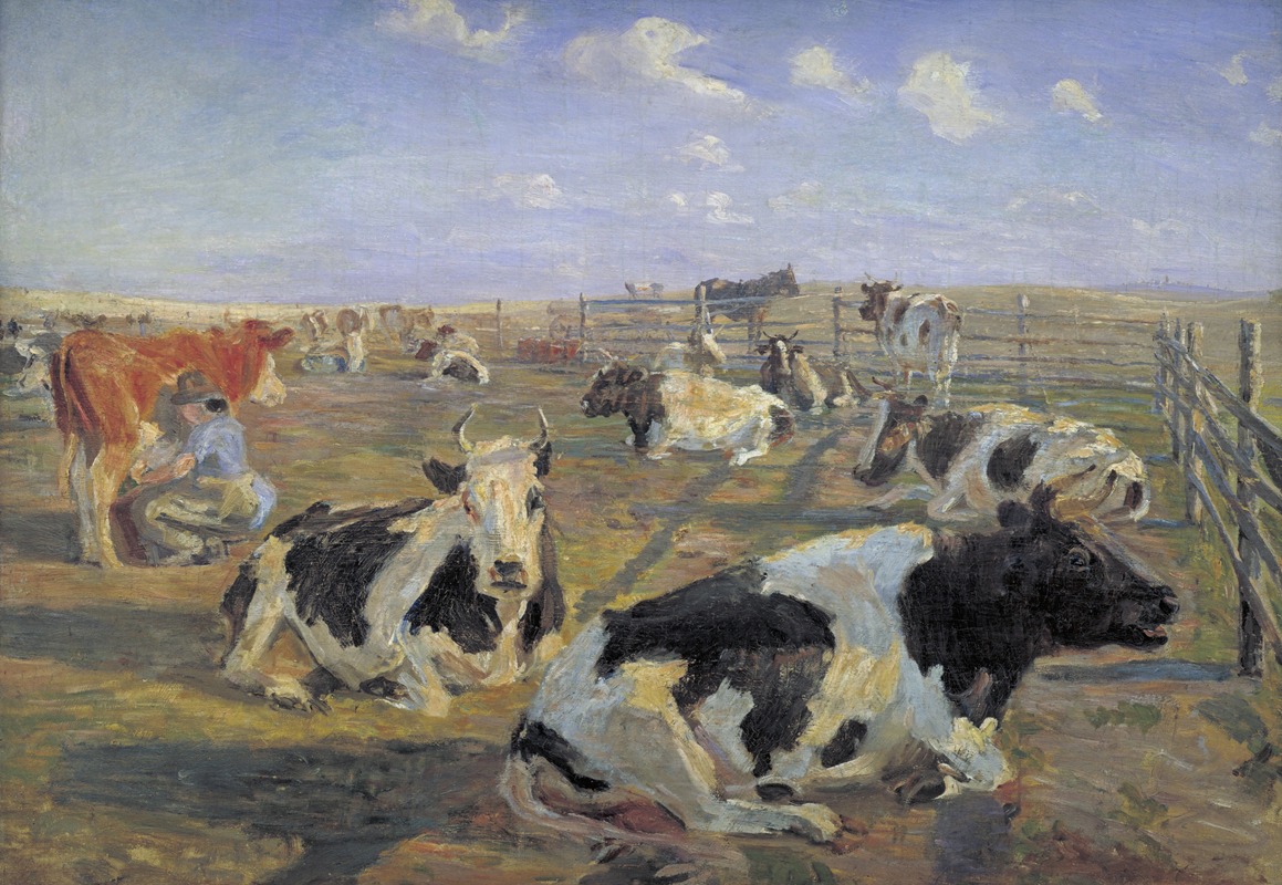 Theodor Philipsen - The Milking Place at Meilgård