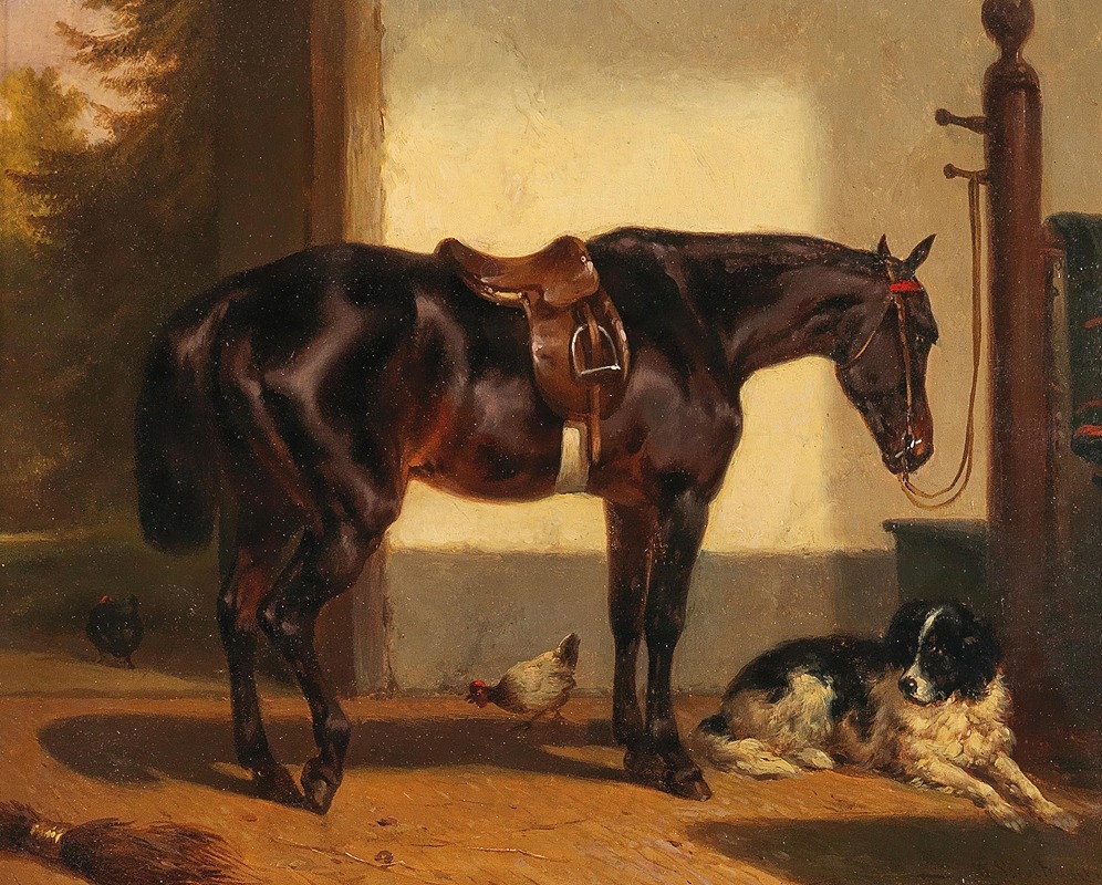 Wouterus Verschuur - A Loyal Friend in the Horse Stable