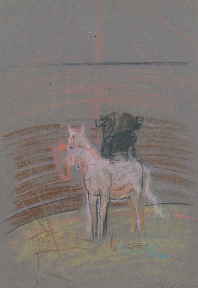 Arnold Peter Weisz-Kubínčan - Sketch of a Horse in a Ring