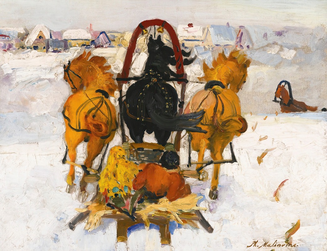 Filipp Malyavin - Troika In The Snow