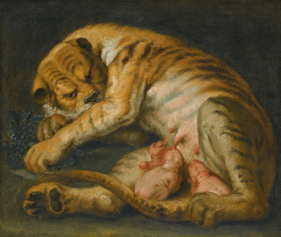 Follower of Peter Paul Rubens - A Tigress With Her Cubs