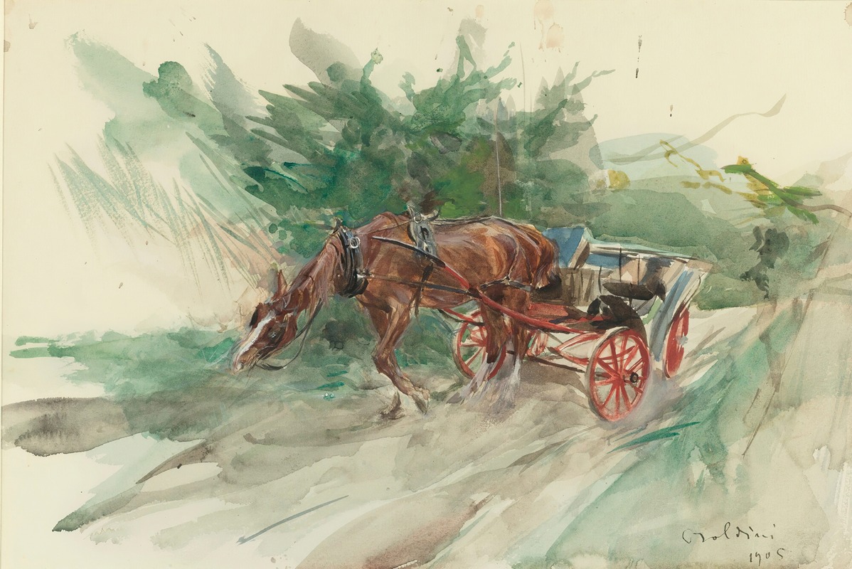Giovanni Boldini - Horse And Carriage