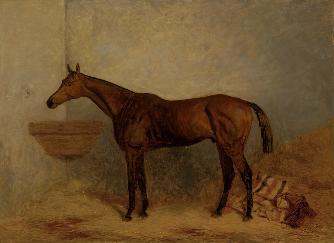 Harry Hall - Isonomy, a bay colt in a stall