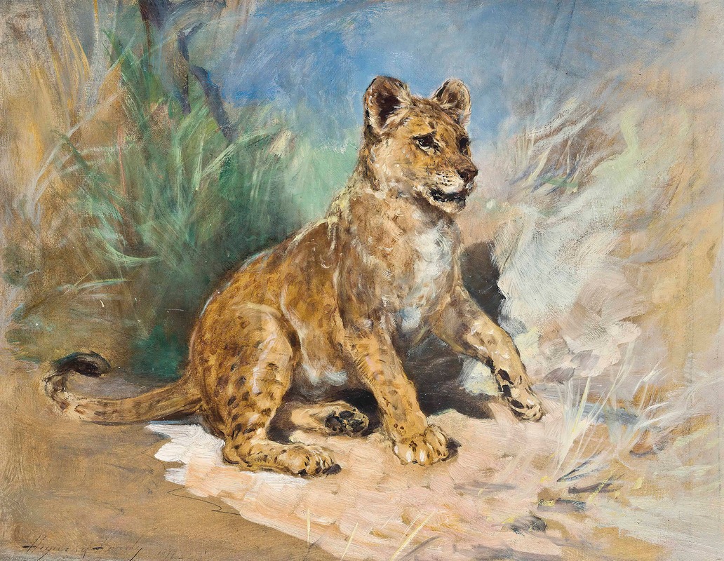 Heywood Hardy - A lion cub