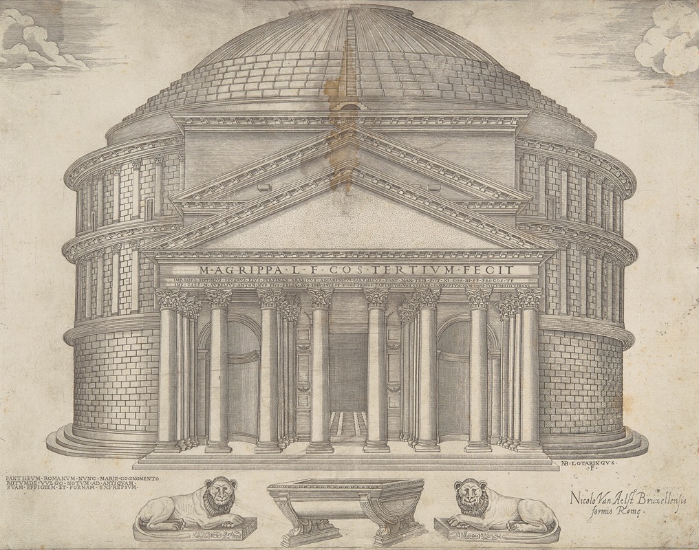 Nicolas Beatrizet - Pantheum Romanum nunc Mariae Cognomento