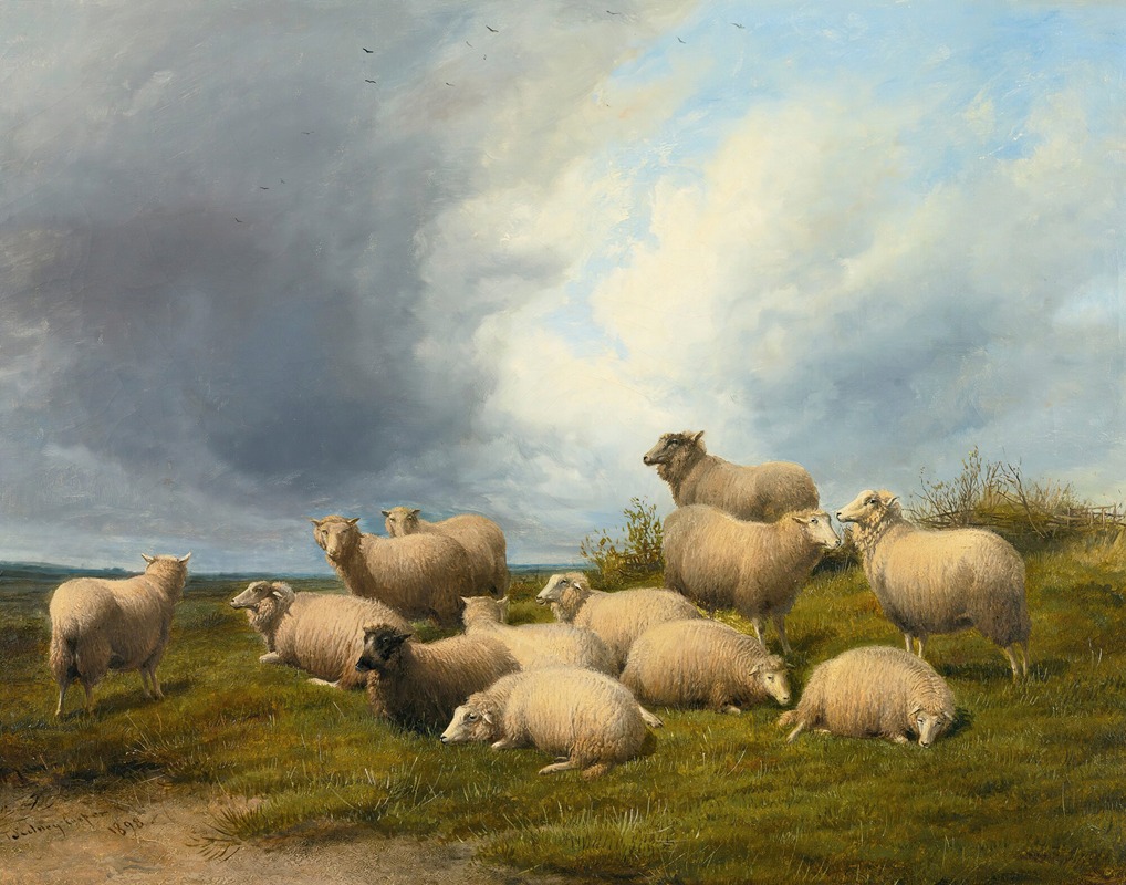 Thomas Sidney Cooper - Sheep In A Pasture