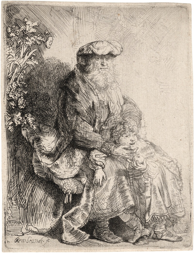 Rembrandt van Rijn - Abraham caressing Isaac