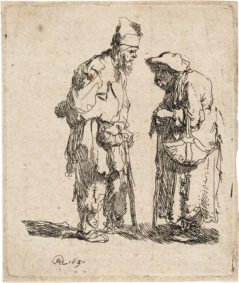 Rembrandt van Rijn - Beggar Man and Beggar Woman conversing