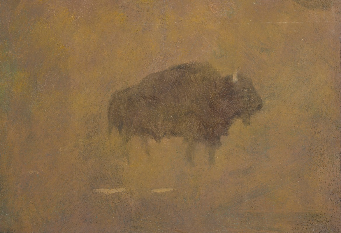 Albert Bierstadt - Buffalo in a Sandstorm