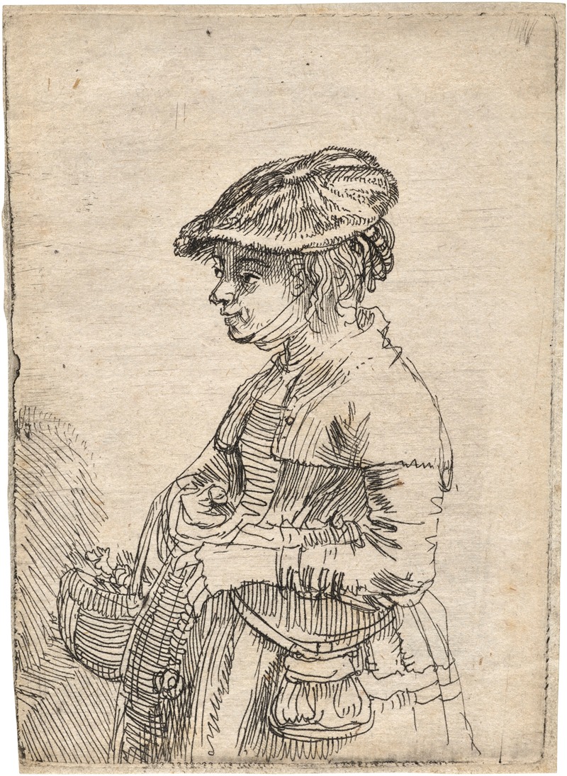 Rembrandt van Rijn - Girl with a Basket