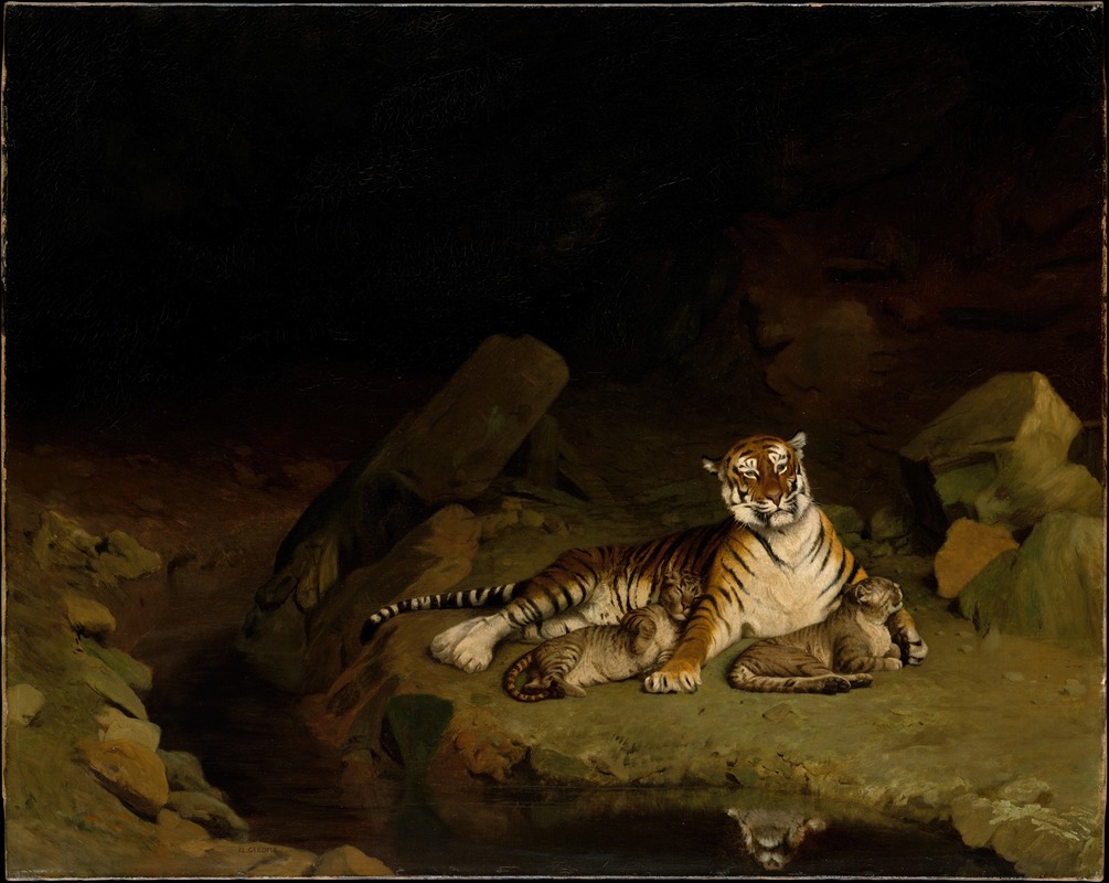 Jean-Léon Gérôme - Tiger and Cubs
