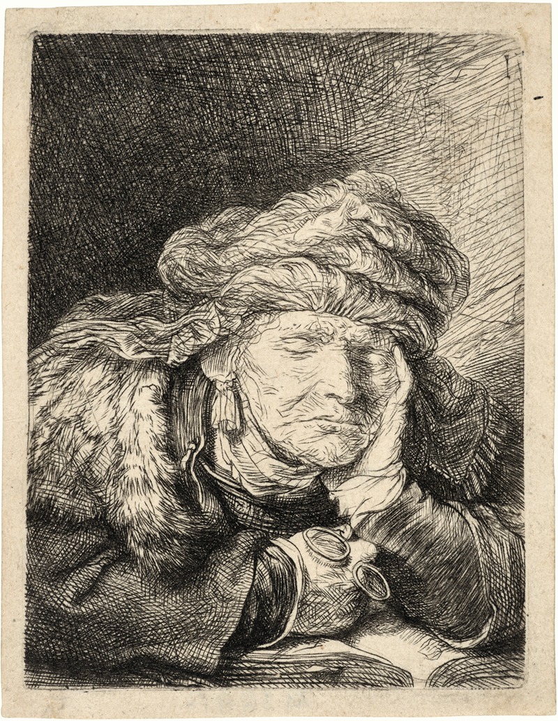 Rembrandt van Rijn - Old Woman sleeping