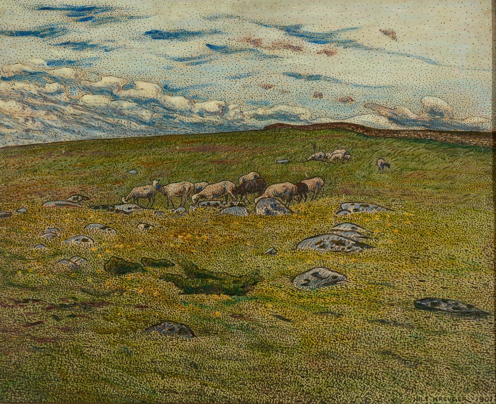 Nils Kreuger - Grazing Sheep