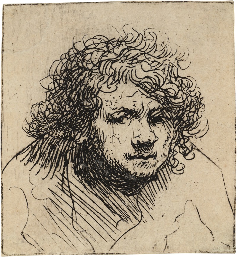 Rembrandt van Rijn - Self-Portrait: leaning forward Bust