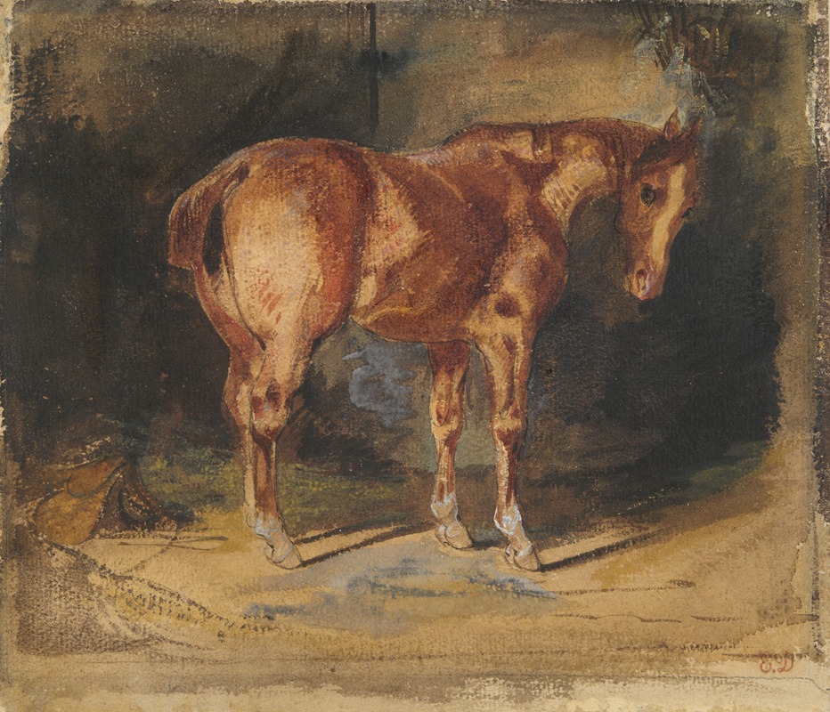 Eugène Delacroix - Study of a Horse
