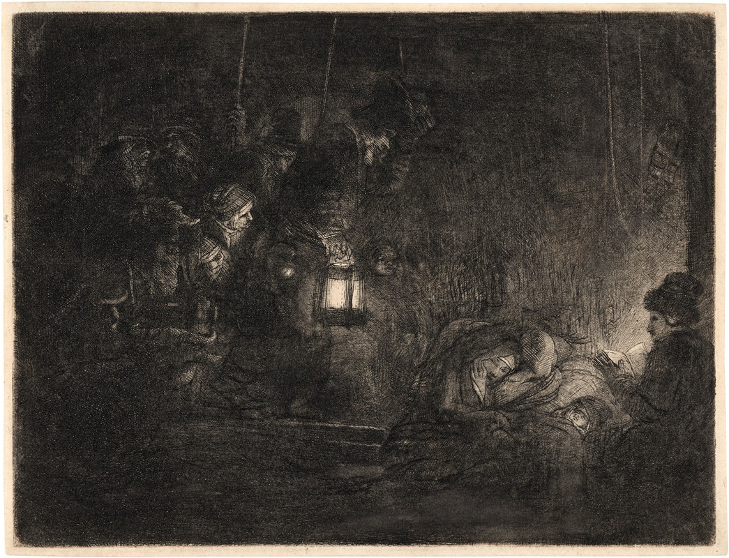 Rembrandt van Rijn - The Adoration of the Shepherds: A Night Piece