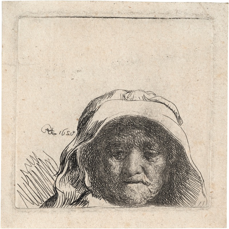 Rembrandt van Rijn - The Artist’s Mother: Head only, full Face