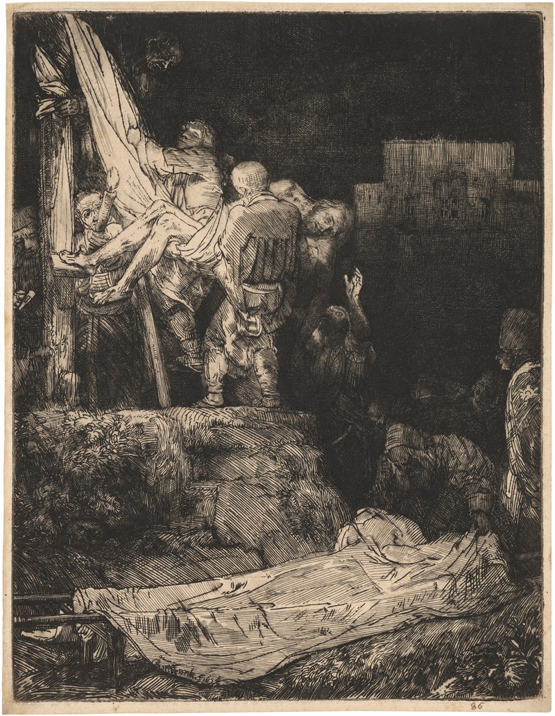 Rembrandt van Rijn - The Descent from the Cross by Torchlight