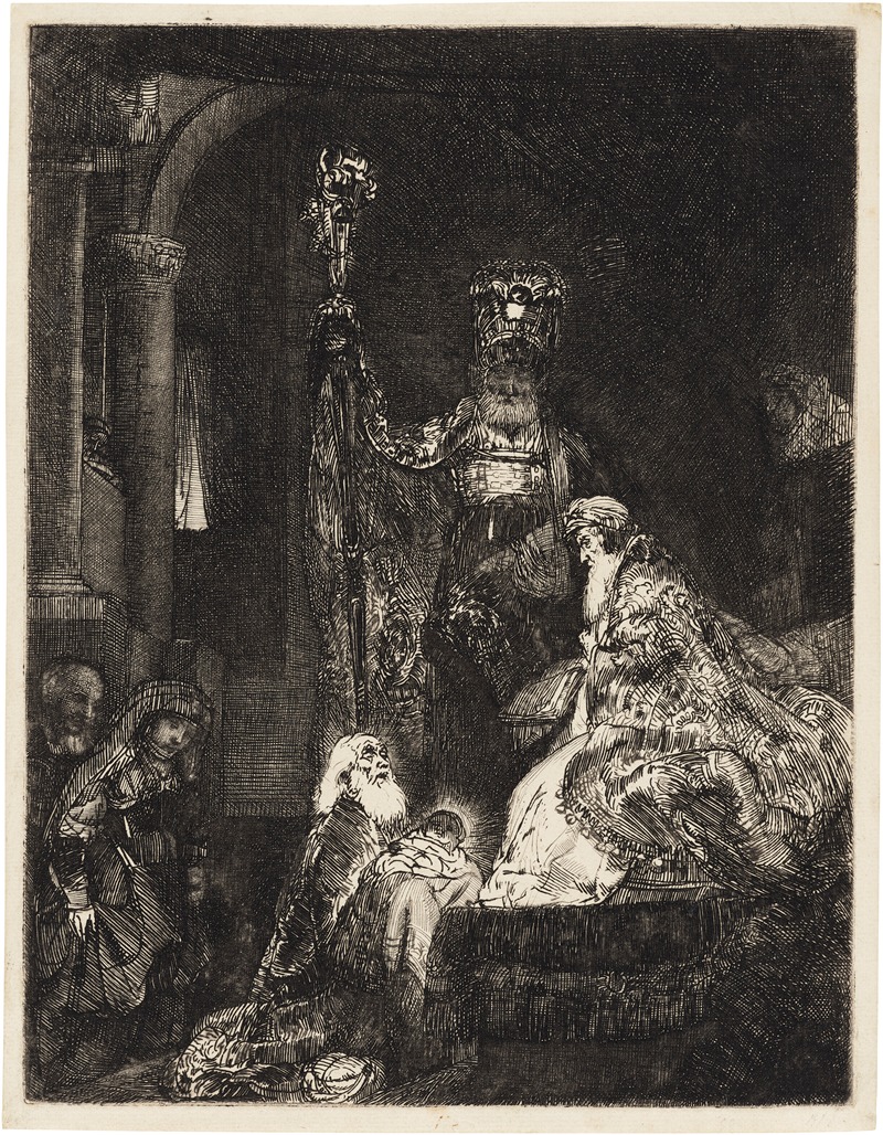 Rembrandt van Rijn - The Presentation in the Temple in the dark Manner