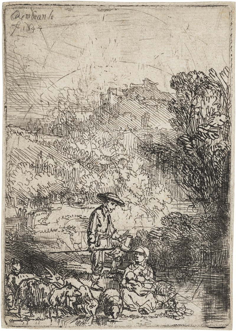 Rembrandt van Rijn - The Shepherd and his Family (‘Het Hardertje’)
