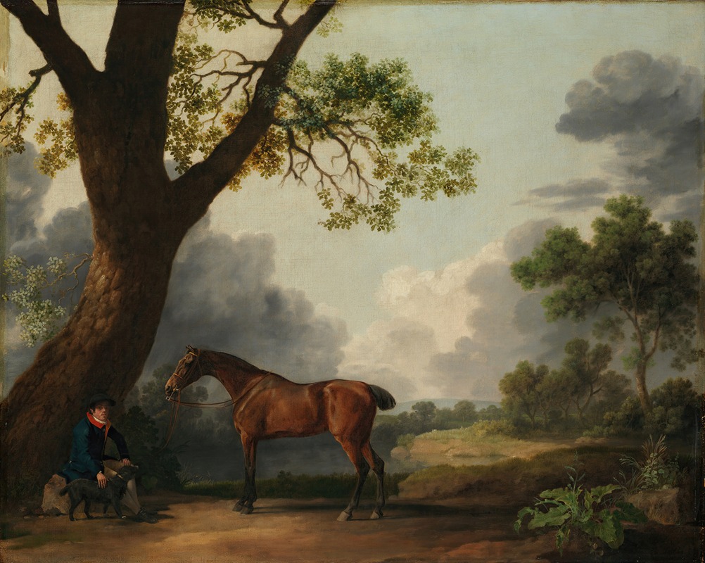 George Stubbs - The Third Duke of Dorset’s Hunter with a Groom and a Dog