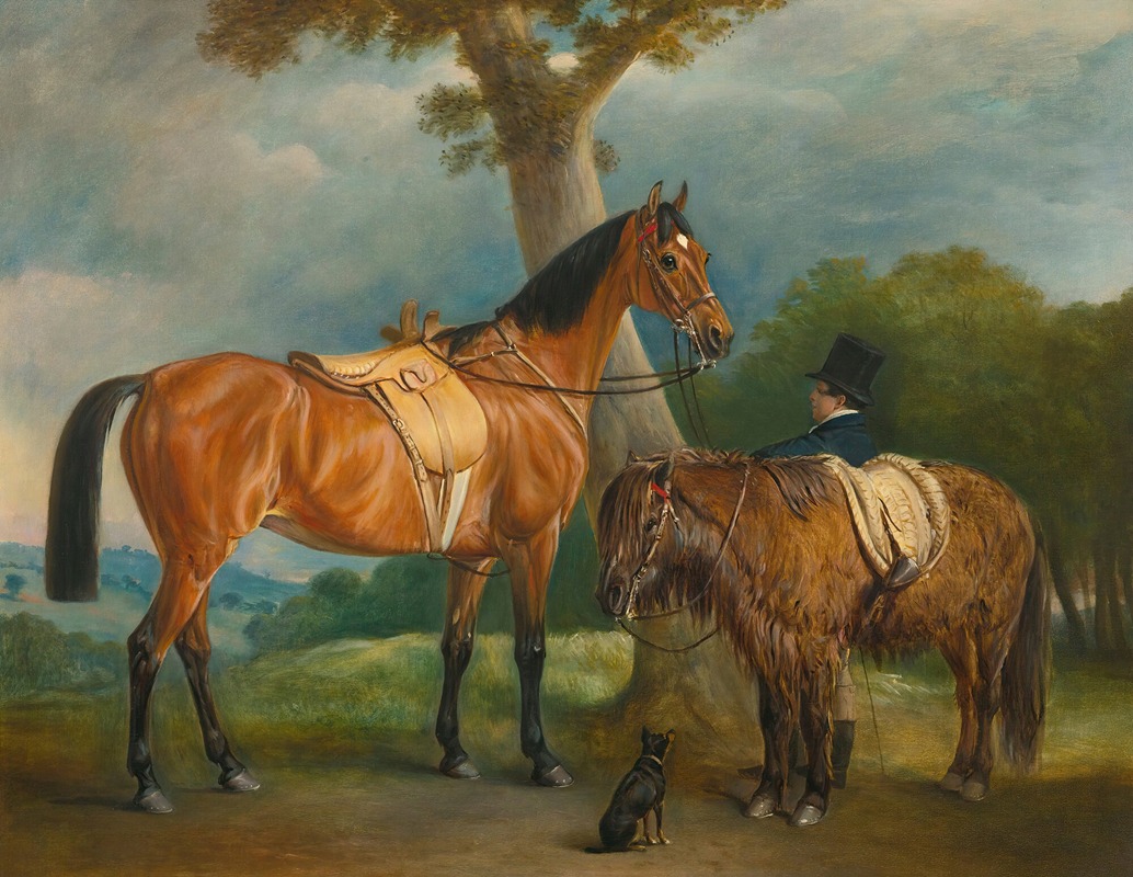 John Ferneley - Lady Thorold’s Hunter And Shetland Pony With Groom