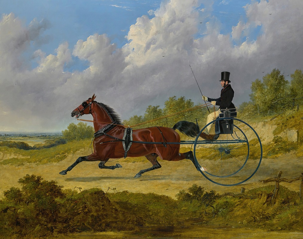 John Frederick Herring Snr. - The Famous Trotter Confidence Drawing A Gig