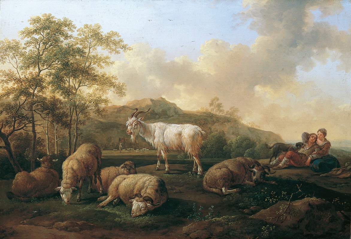 Joseph Roos the elder - Landschaft mit weidendem Vieh