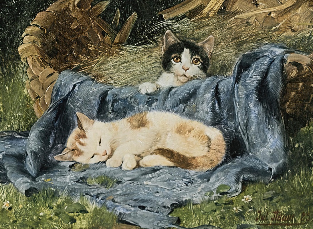 Julius Adam the younger - Two Kittens
