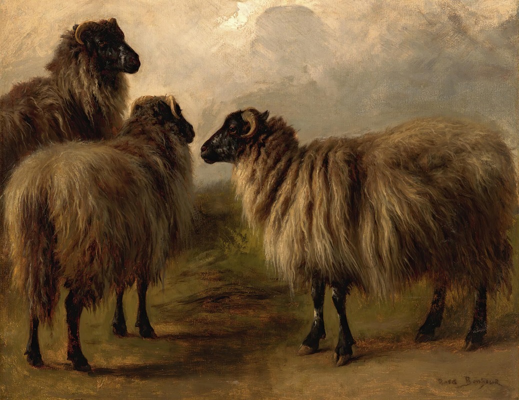Rosa Bonheur - Three Wooly Sheep
