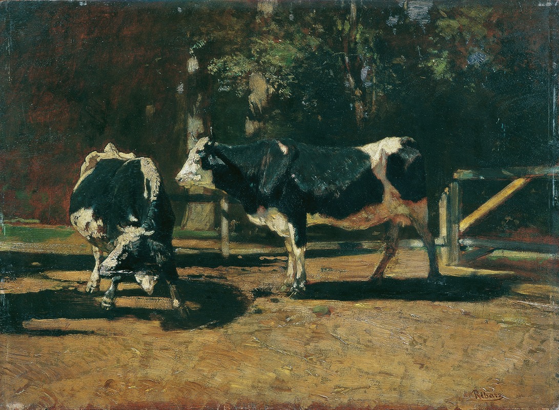 Rudolf Ribarz - Kühe auf der Weide