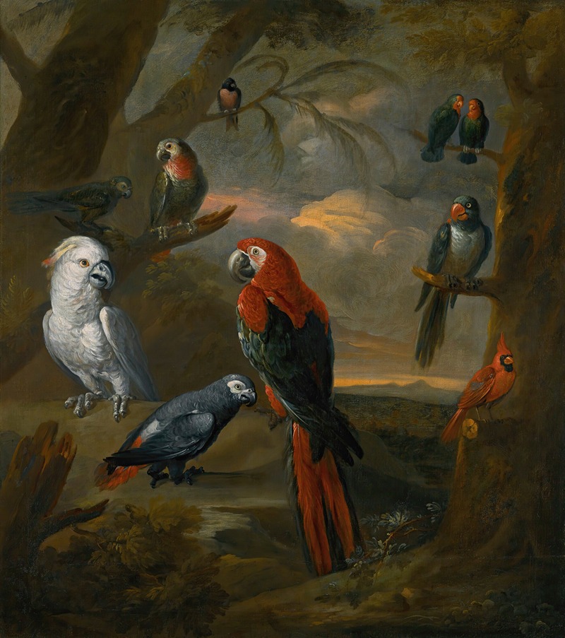 Tobias Stranover - Parrots In An Extensive Woodland Landscape