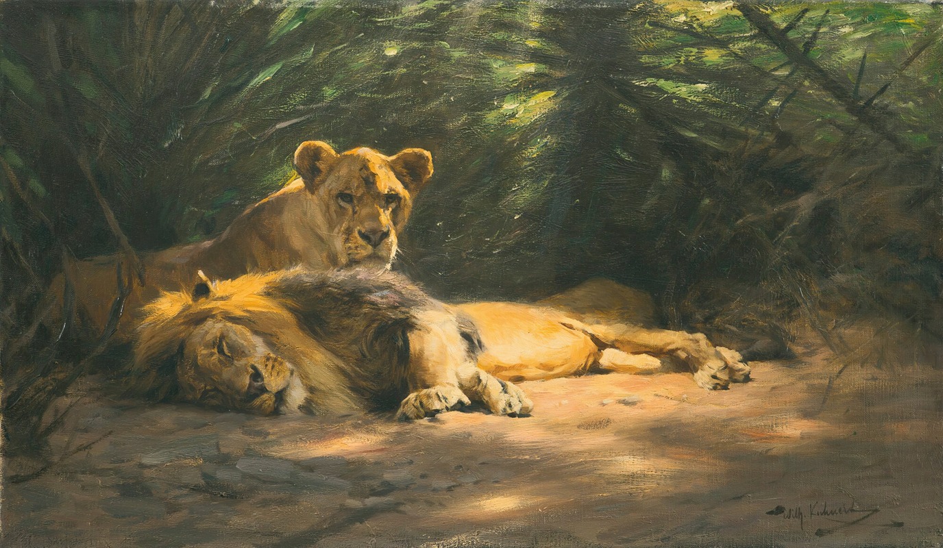 Wilhelm Kuhnert - The Lions’ Den