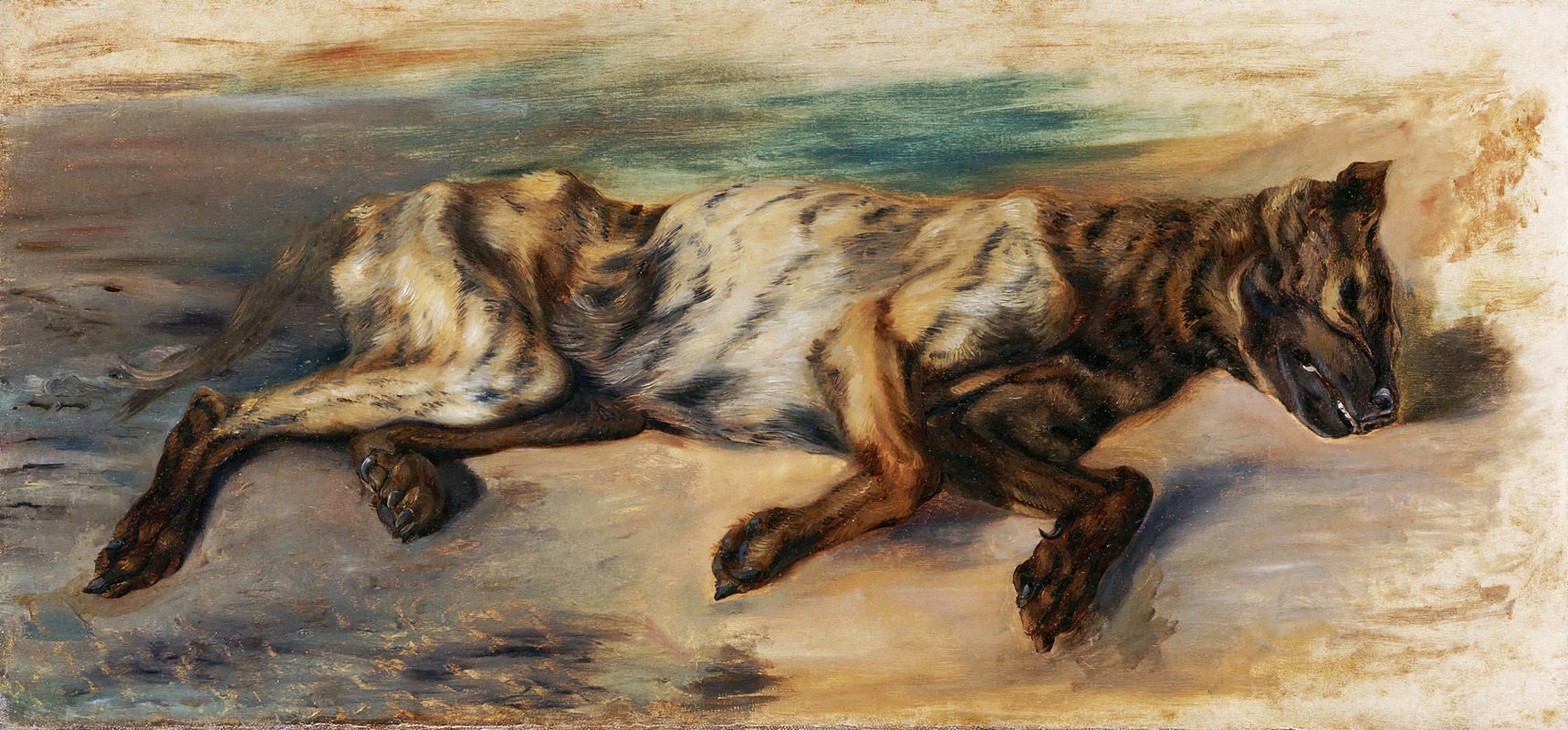 Eugène Delacroix - Etude d’apres un chien mort