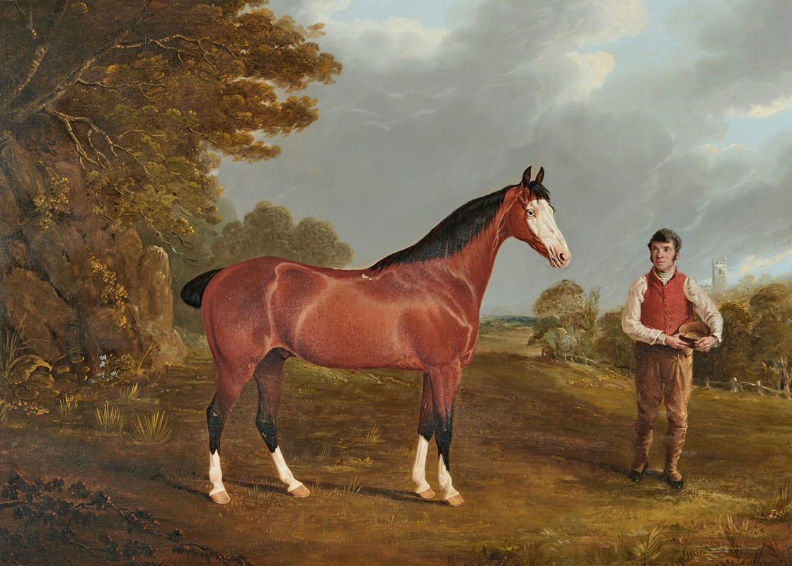 John Frederick Herring Snr. - The racehorse ‘Whiteface’ with groom J. Gilham