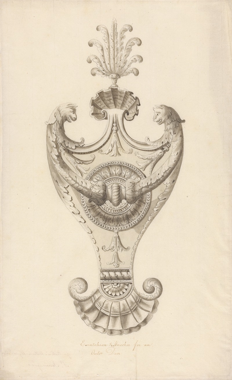 Robert Adam - Design for a Door-knocker