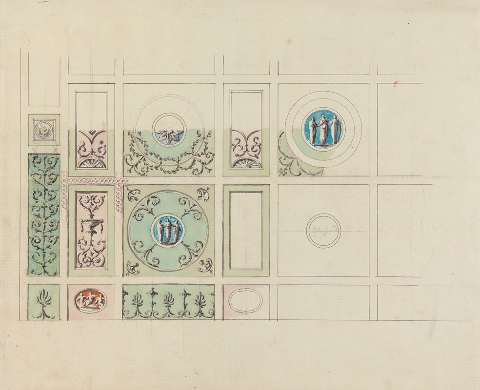 Robert Adam - Headfort House, Ireland: Ceiling of the Eating Parlor