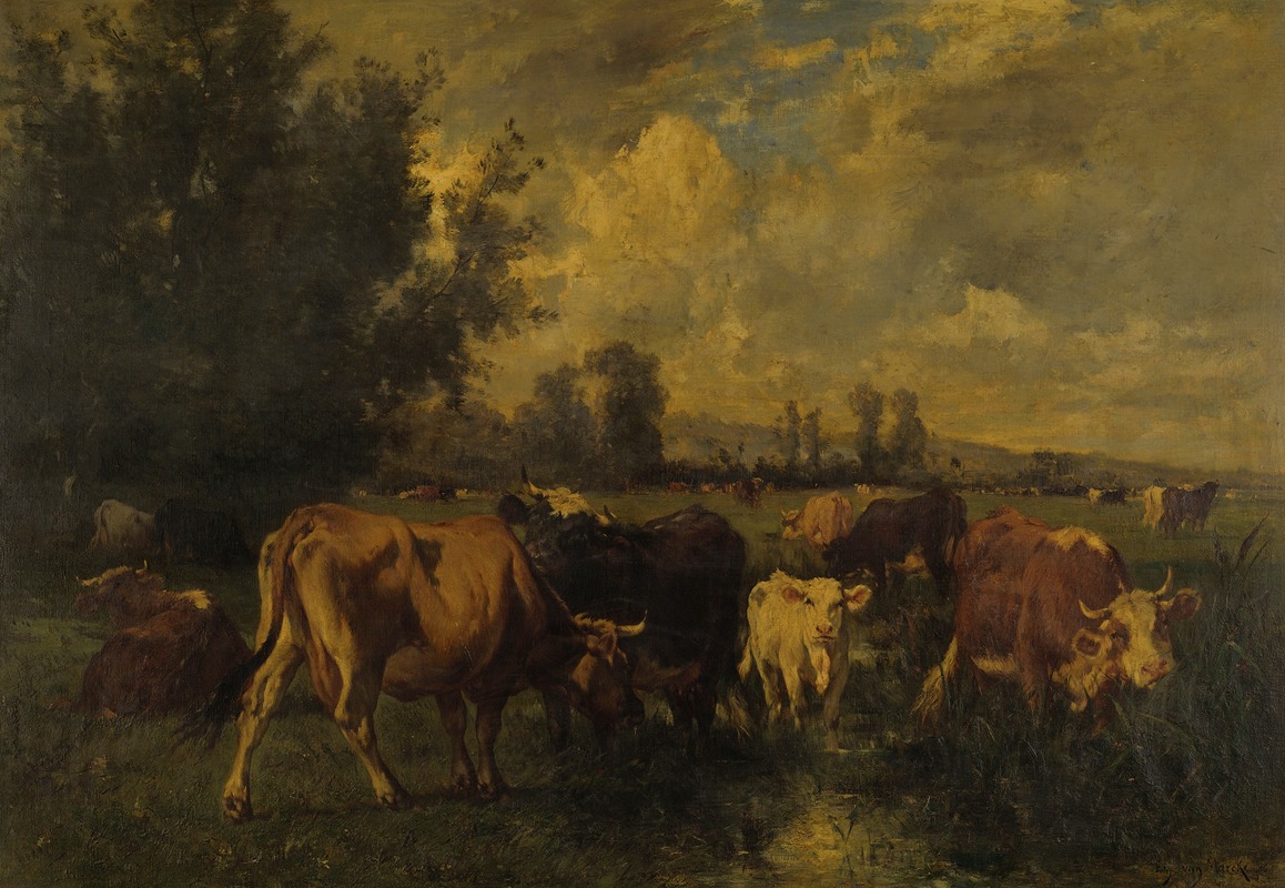 Émile van Marcke - Cattle in a field