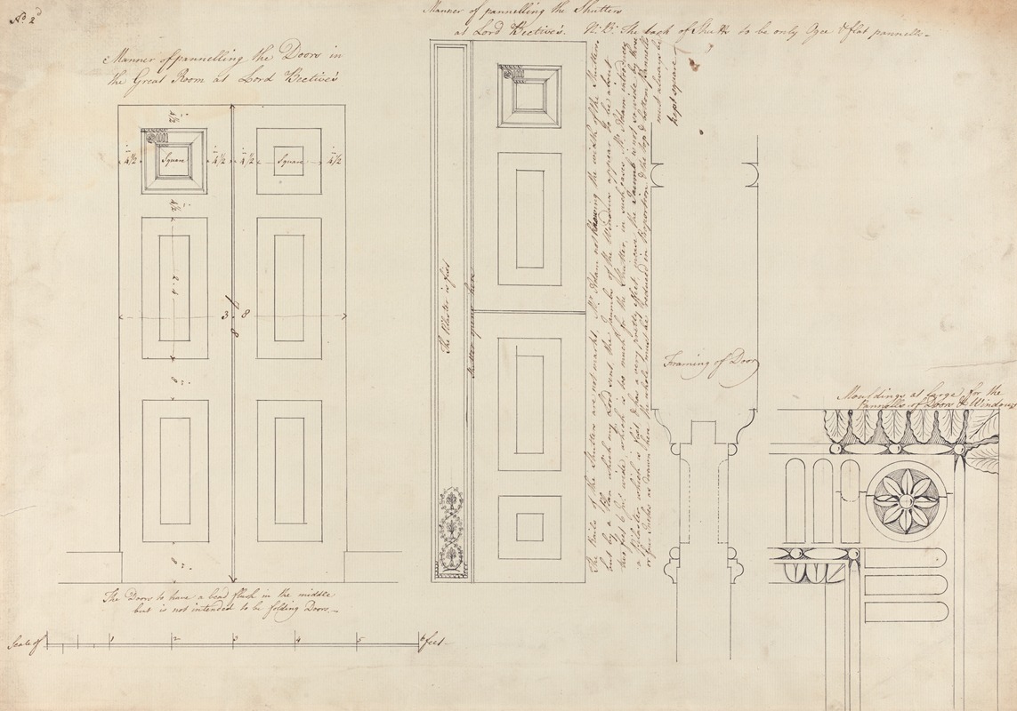 Robert Adam - Headfort House: Great Room Door and Panel