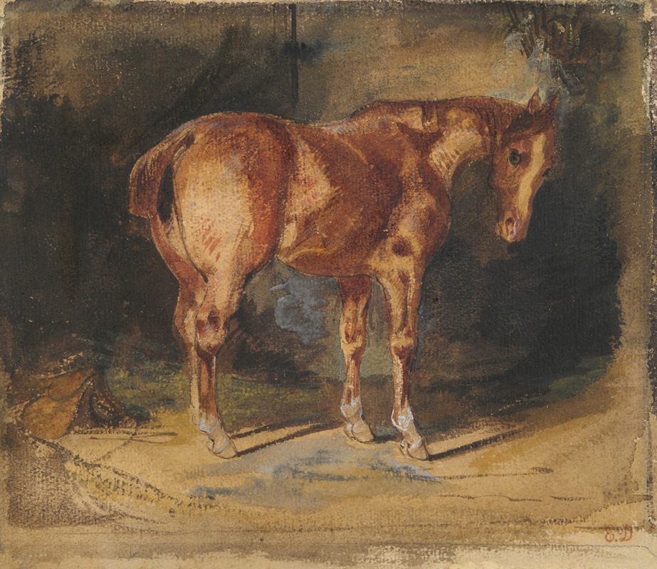 Eugène Delacroix - Study of a Horse