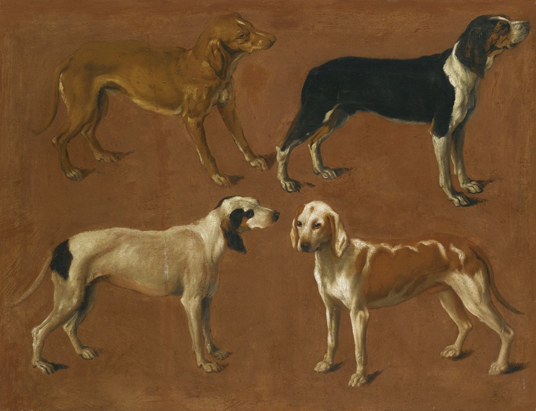 Jacques-Laurent Agasse - Study Of Four Pointers