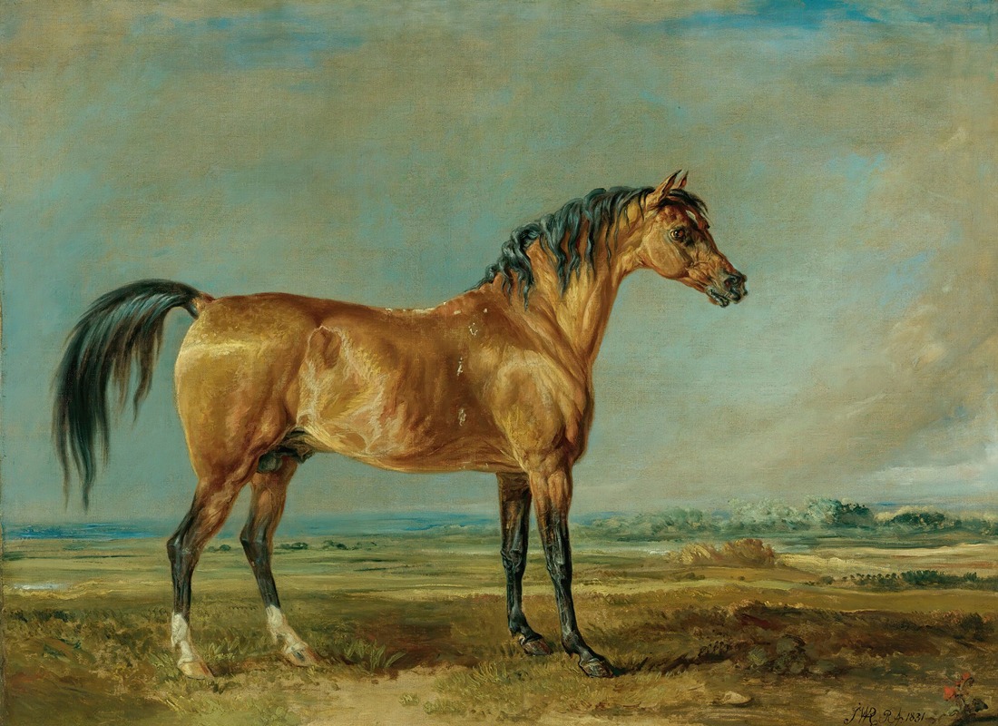 James Ward - The Marquess Of Londonderry’s Arabian Stallion In A Landscape