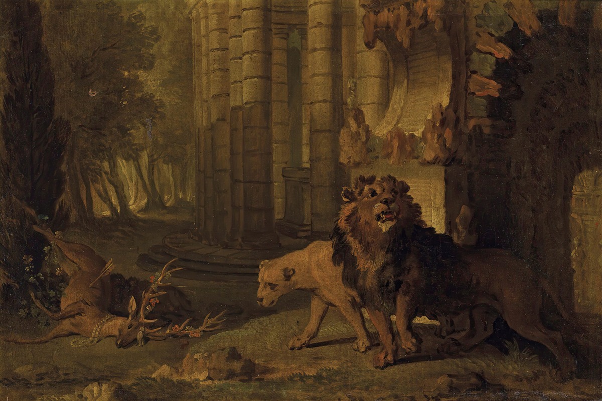 Jean-Baptiste Oudry - Atalanta and Hippomenes turned into lions