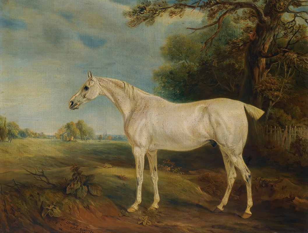 John Ferneley - The Marquess Of Huntly’s Fleabitten Grey Hunter