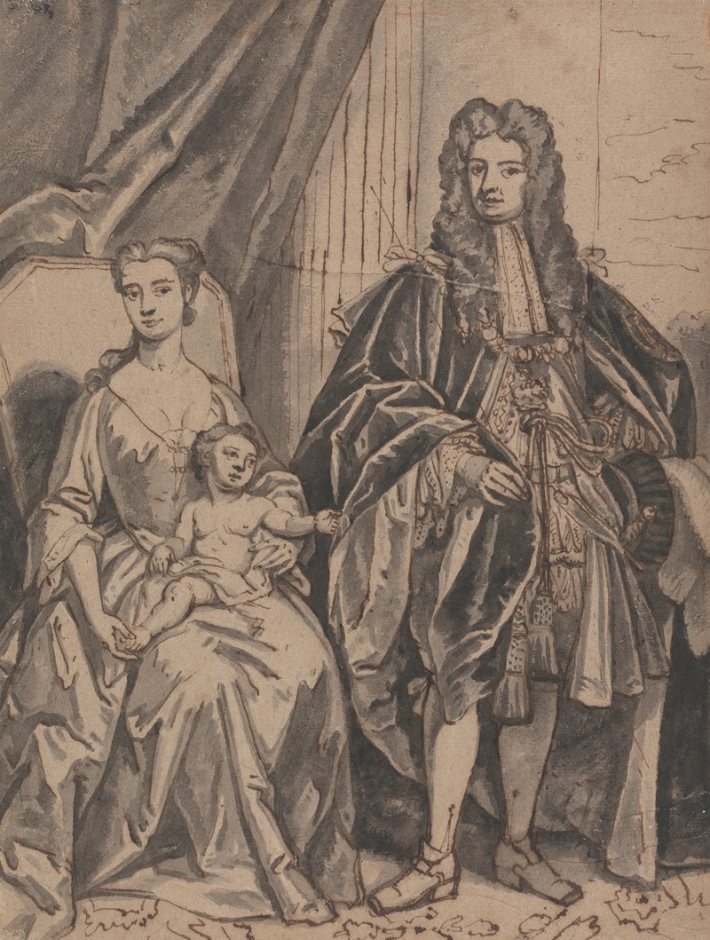 Robert Byng - Portrait of a Family, called John Sheffield, Duke of Buckingham, and Family