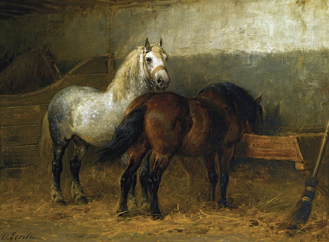 Otto Eerelman - Horses in stable