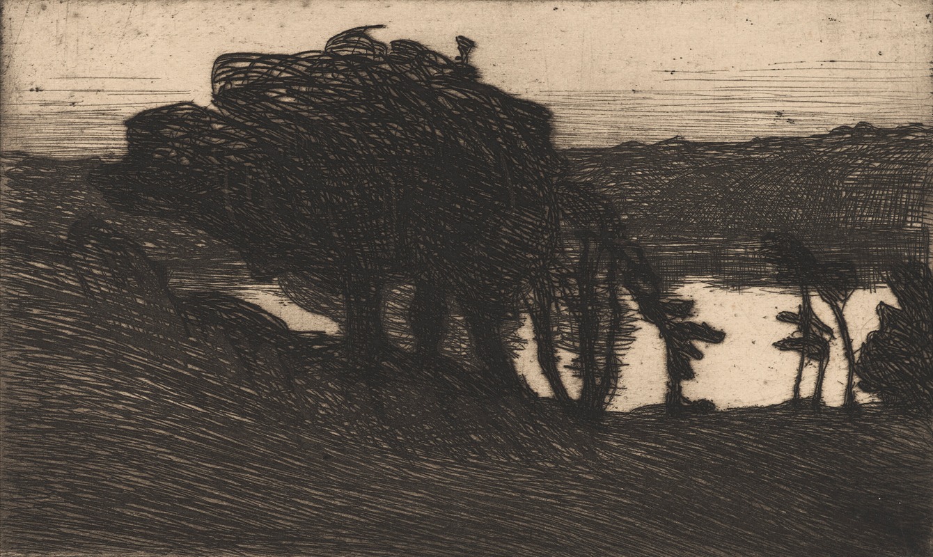 Roderic O'Conor - Paysage avec des arbres sombres et une rivière
