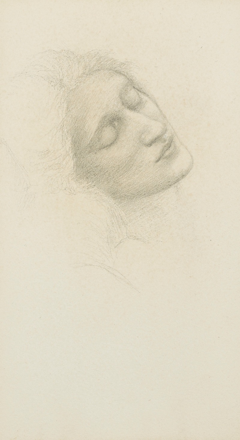 Sir Edward Coley Burne-Jones - Head of Miss Margaret Elizabeth Benson (later Mrs Margaret Drummond, 1856-1941)