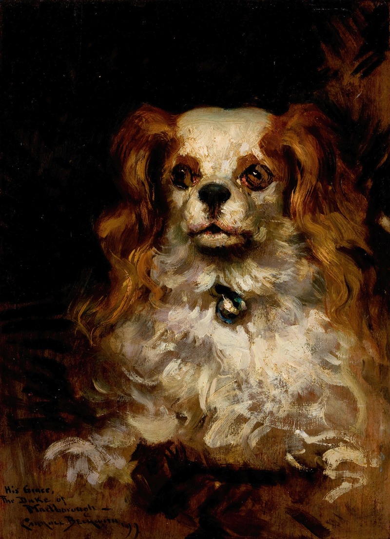 James Carroll Beckwith - The Duke of Marlborough, Portrait of a Puppy