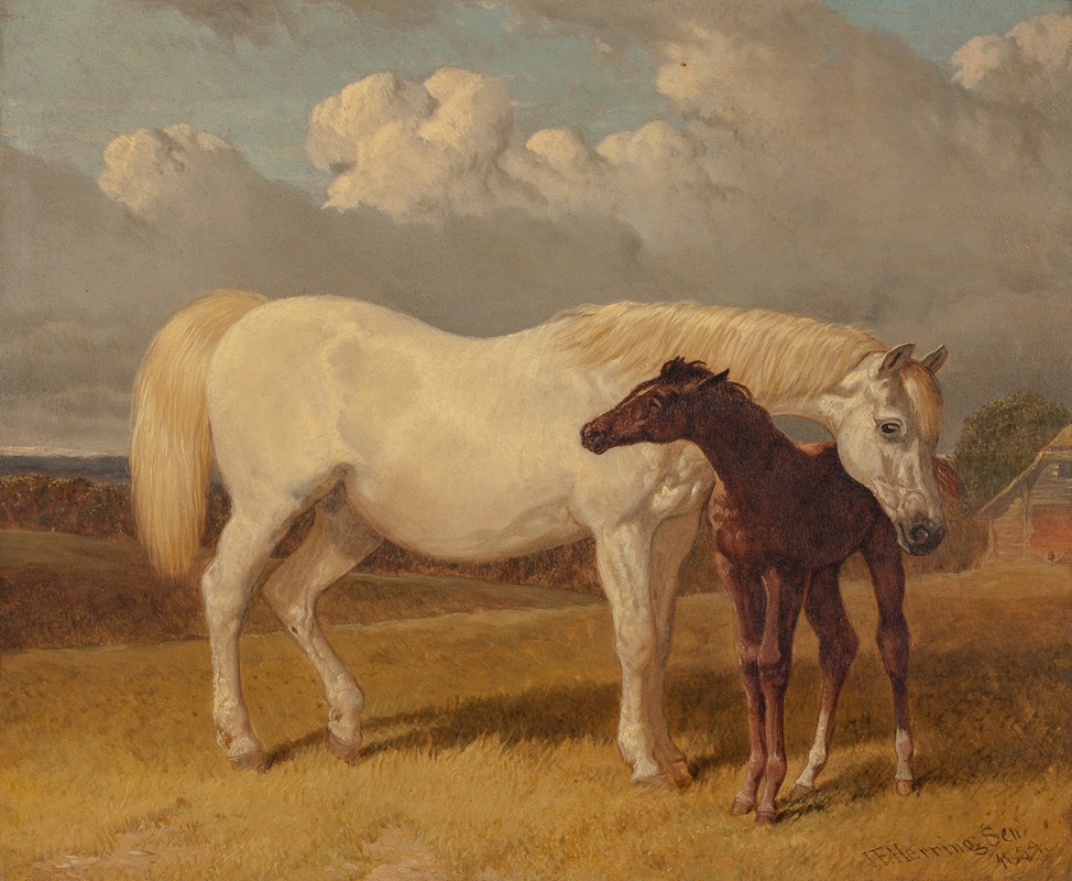 John Frederick Herring Snr. - Mare and foal
